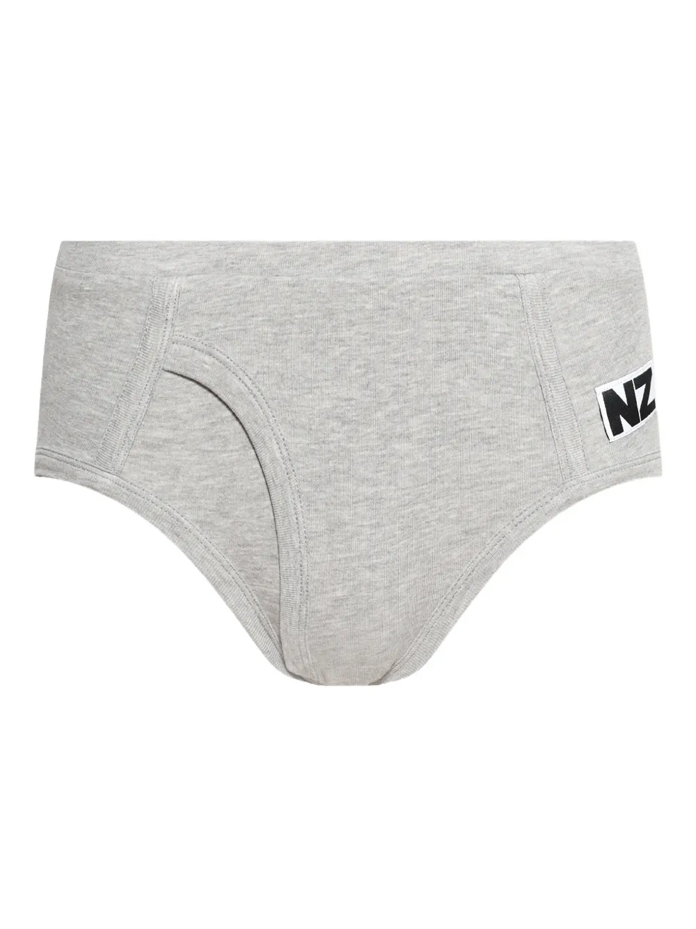Natasha Zinko logo-patch briefs - Grigio