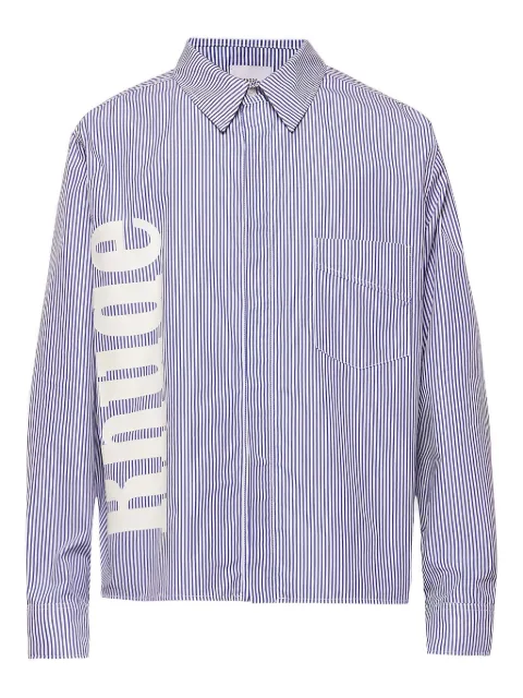 RHUDE stripe-pattern logo-print shirt
