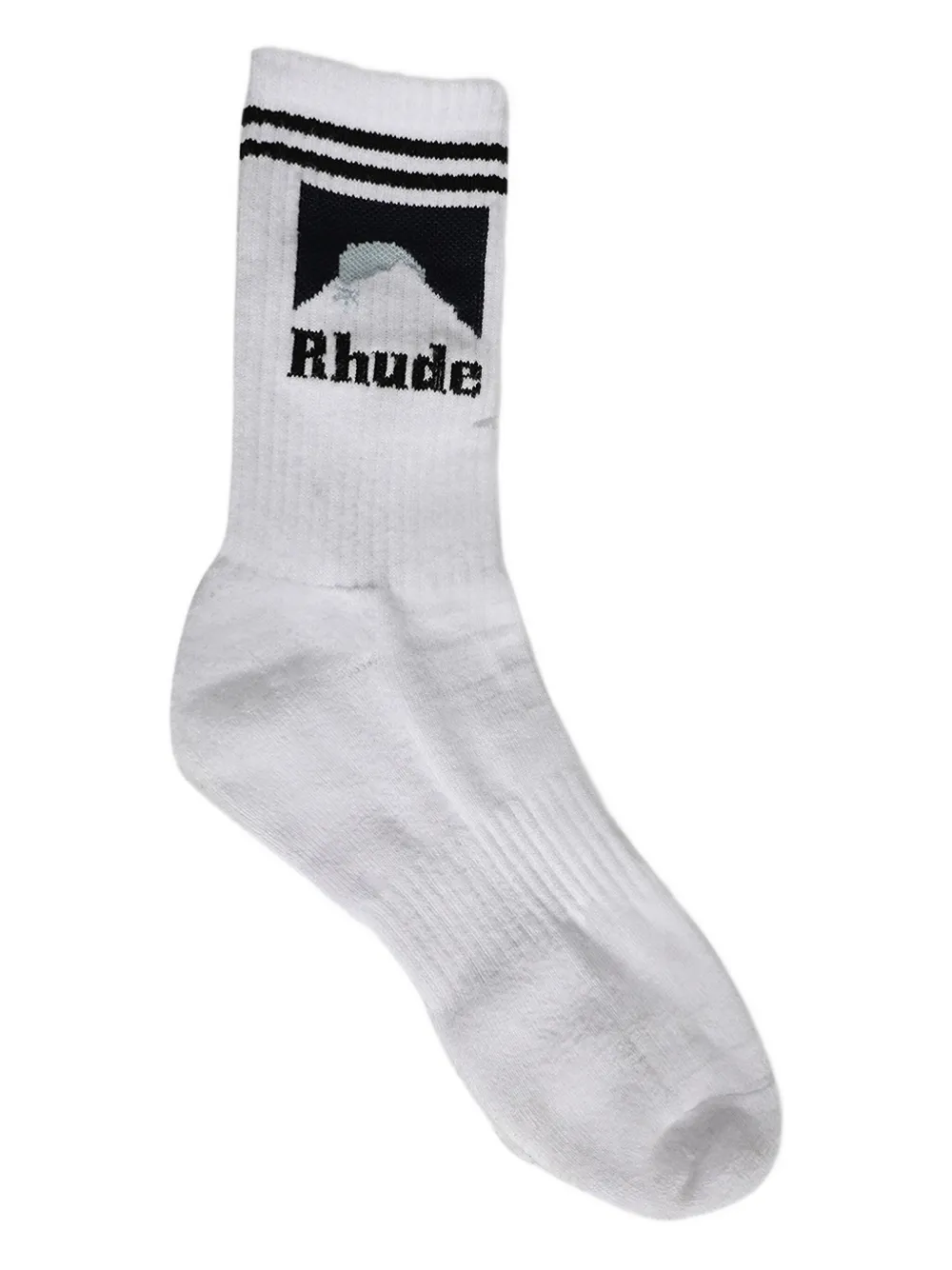 RHUDE stripe-detailing socks - ホワイト RHUDE stripe-detailing socks - ホワイト