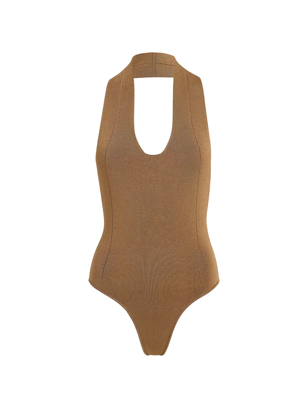 KHAITE Body Toto con scollo all'americana - Marrone