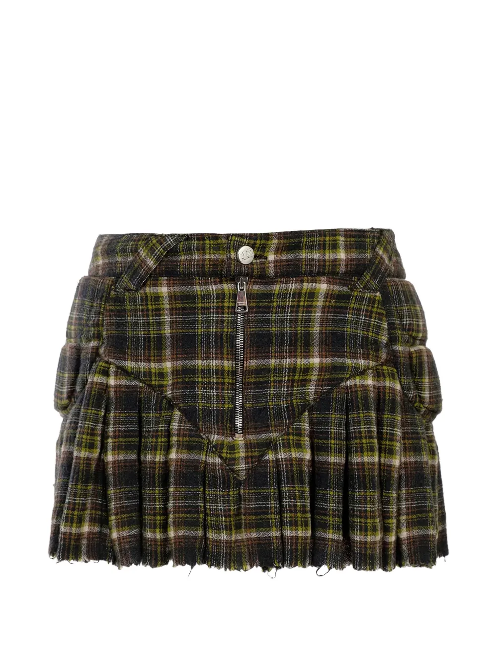 Natasha Zinko pleated moto shirt - Verde