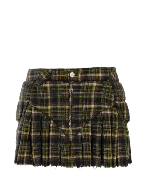Natasha Zinko pleated moto mini skirt