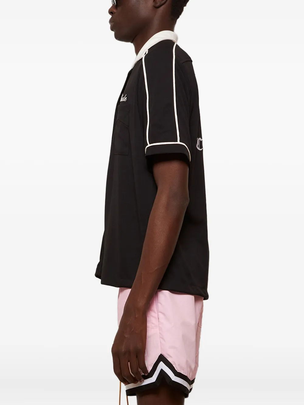 RHUDE Oxford Cocktail Club bowlingshirt Blauw