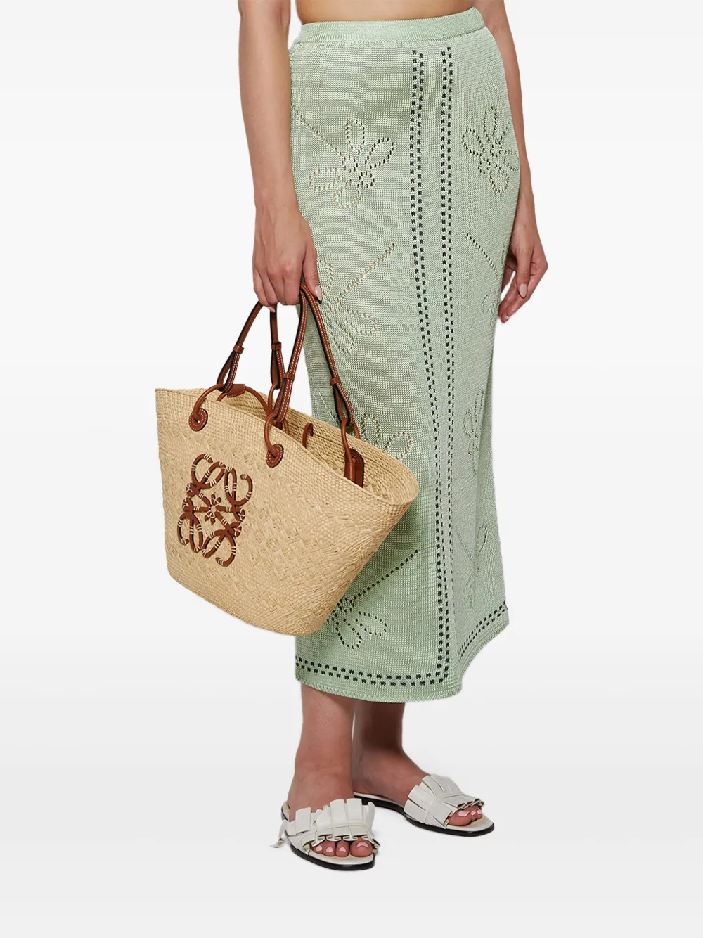 Calle Del Mar Garden Party gebreide rok met libelle patroon Groen