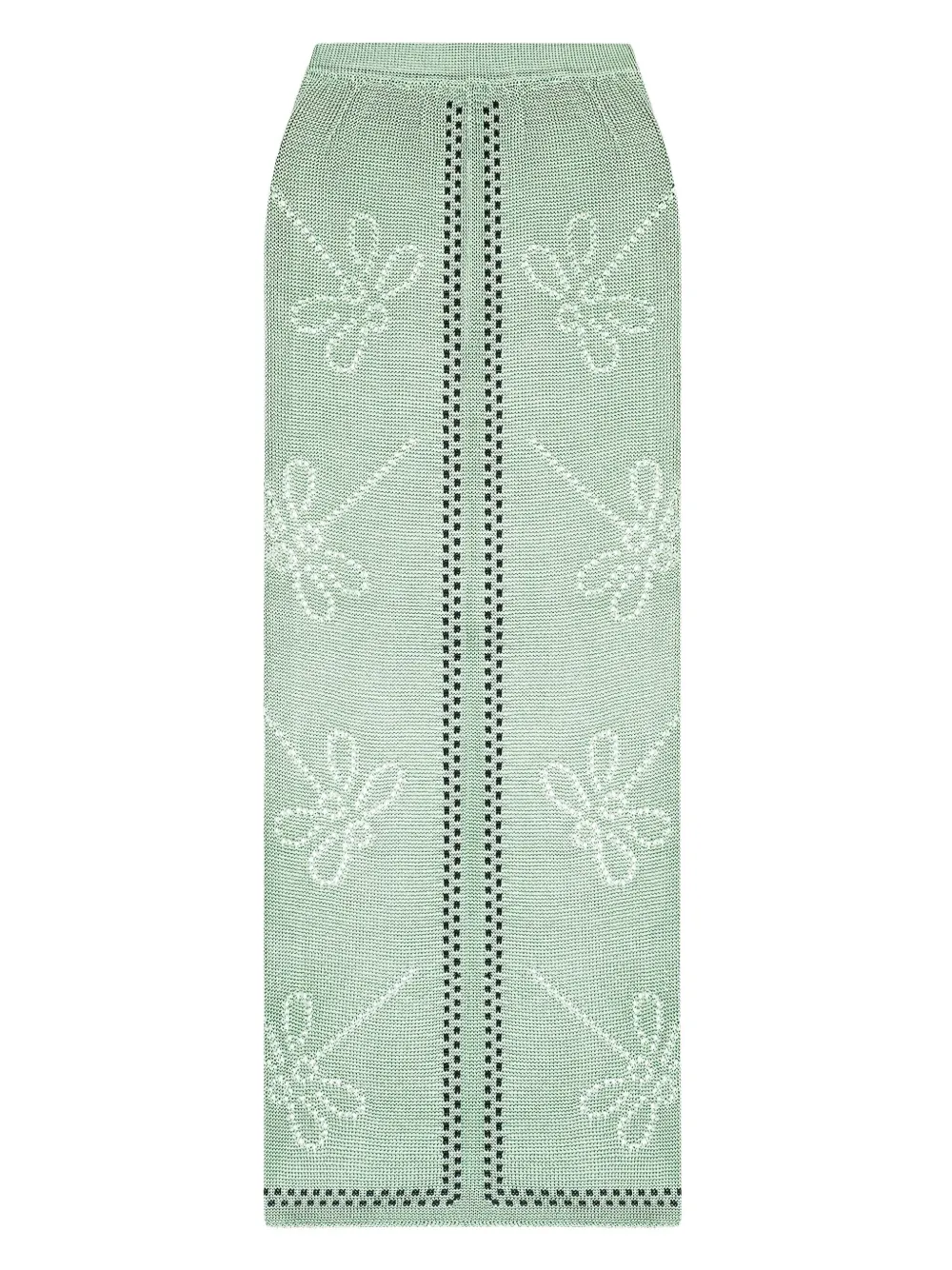 Calle Del Mar Garden Party dragonfly-pattern knitted skirt | Green | Image 1