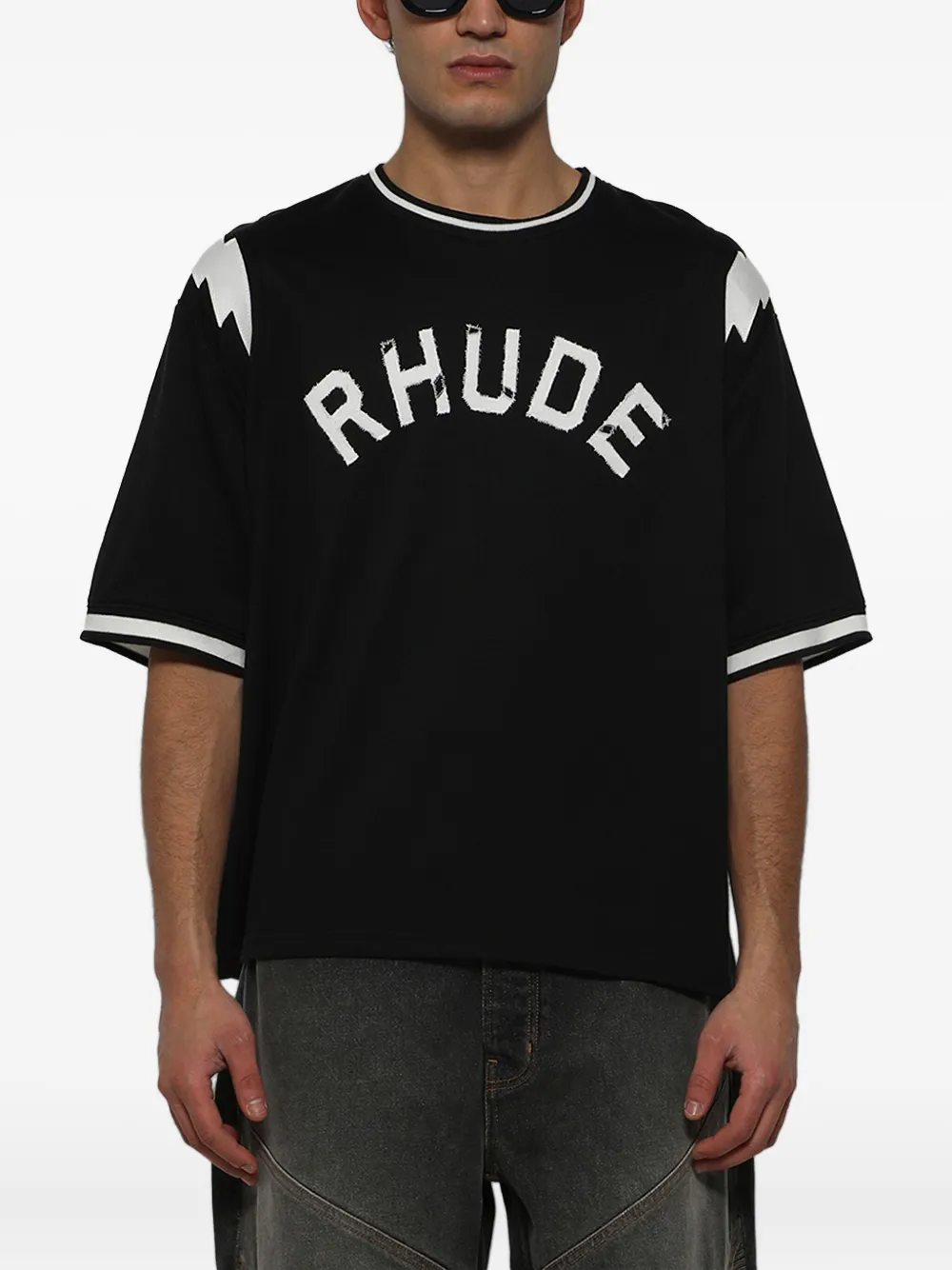 RHUDE Lightning Ringer T-shirt Zwart