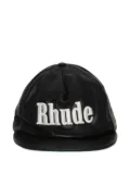 RHUDE logo-embroidered leather baseball cap - Black