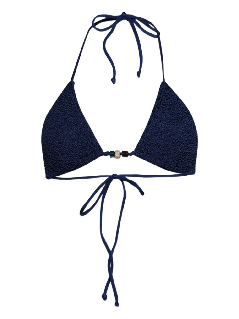 Bond-eye Ingrid beaded triangle bikini set | Blue | Image 1
