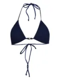 Bond-eye Ingrid beaded triangle bikini set - Blue