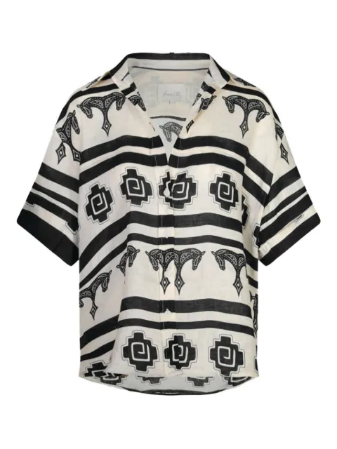 Johanna Ortiz La Creciente horse-print striped shirt