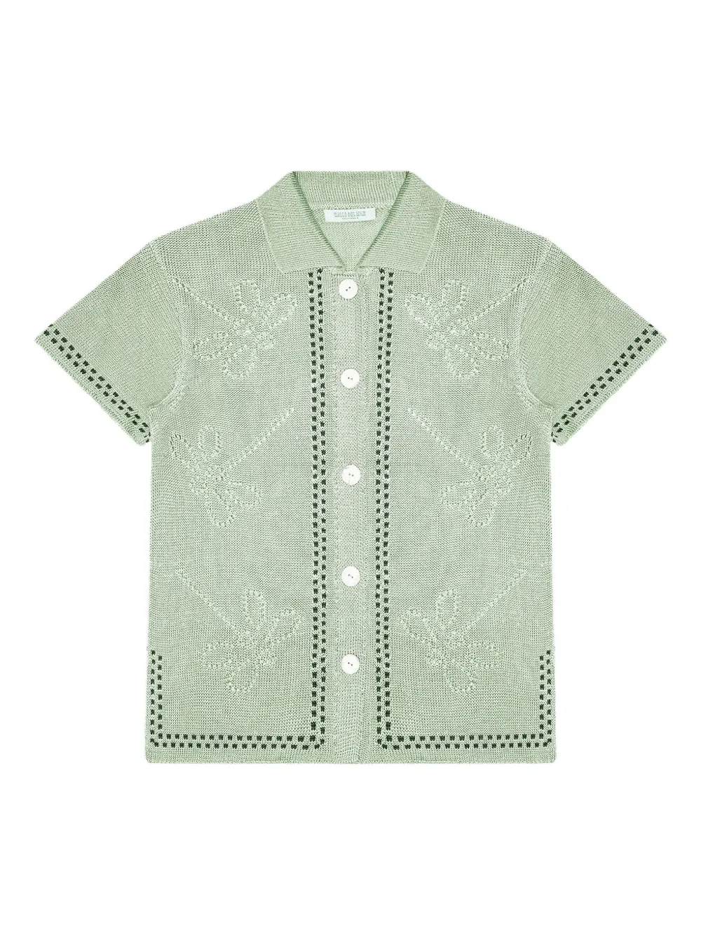 Calle Del Mar Garden Party short-sleeve knitted shirt | Green | Image 1