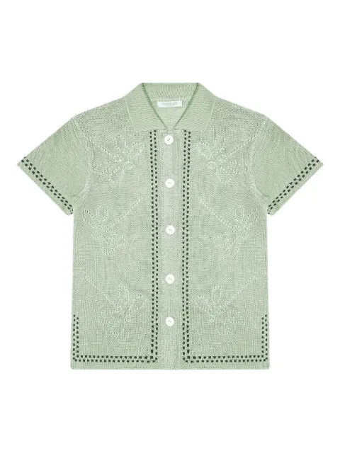 Calle Del Mar Garden Party gebreide blouse met korte mouwen