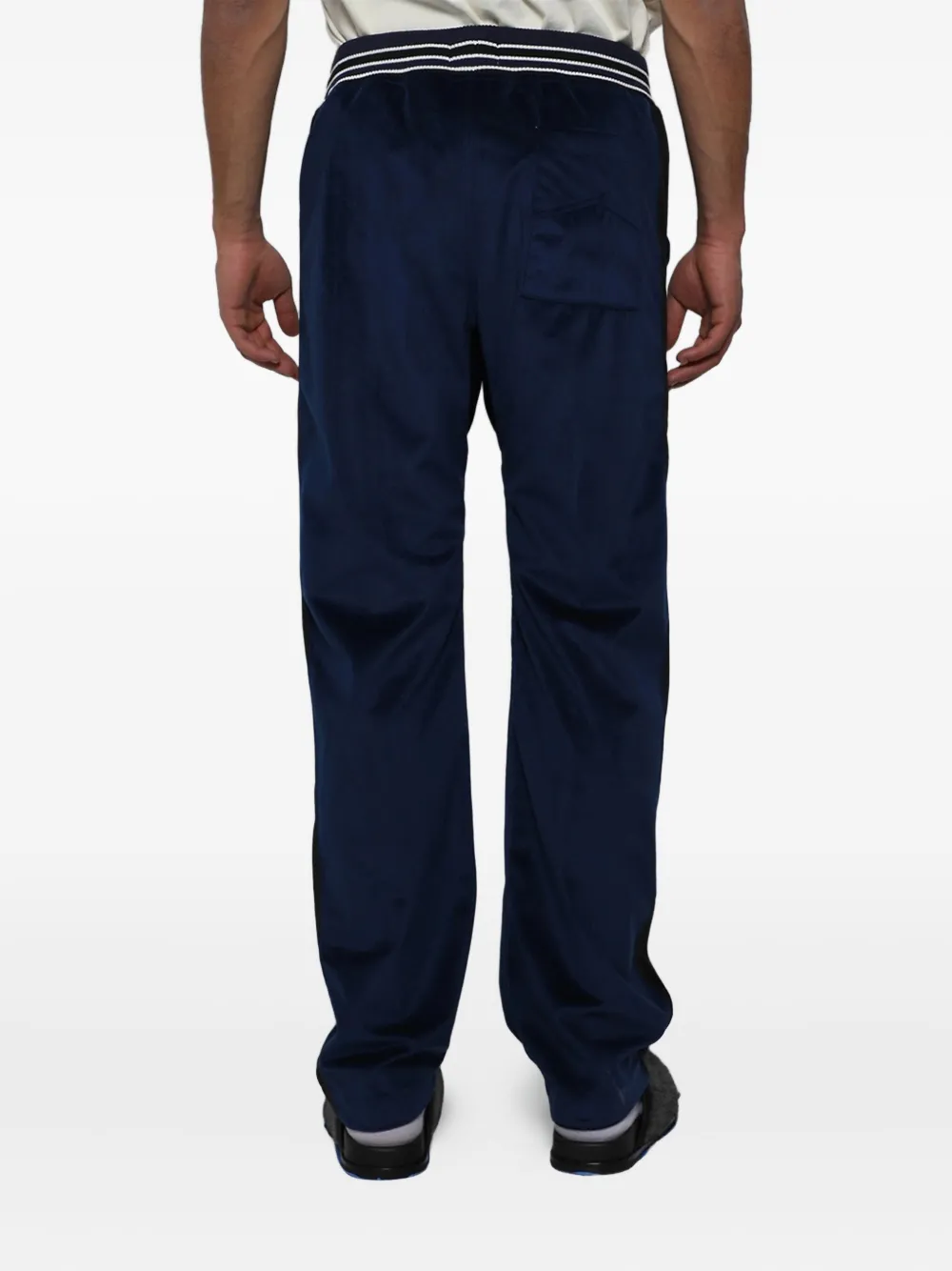 RHUDE Fluwelen trainingsbroek met streepdetail Blauw