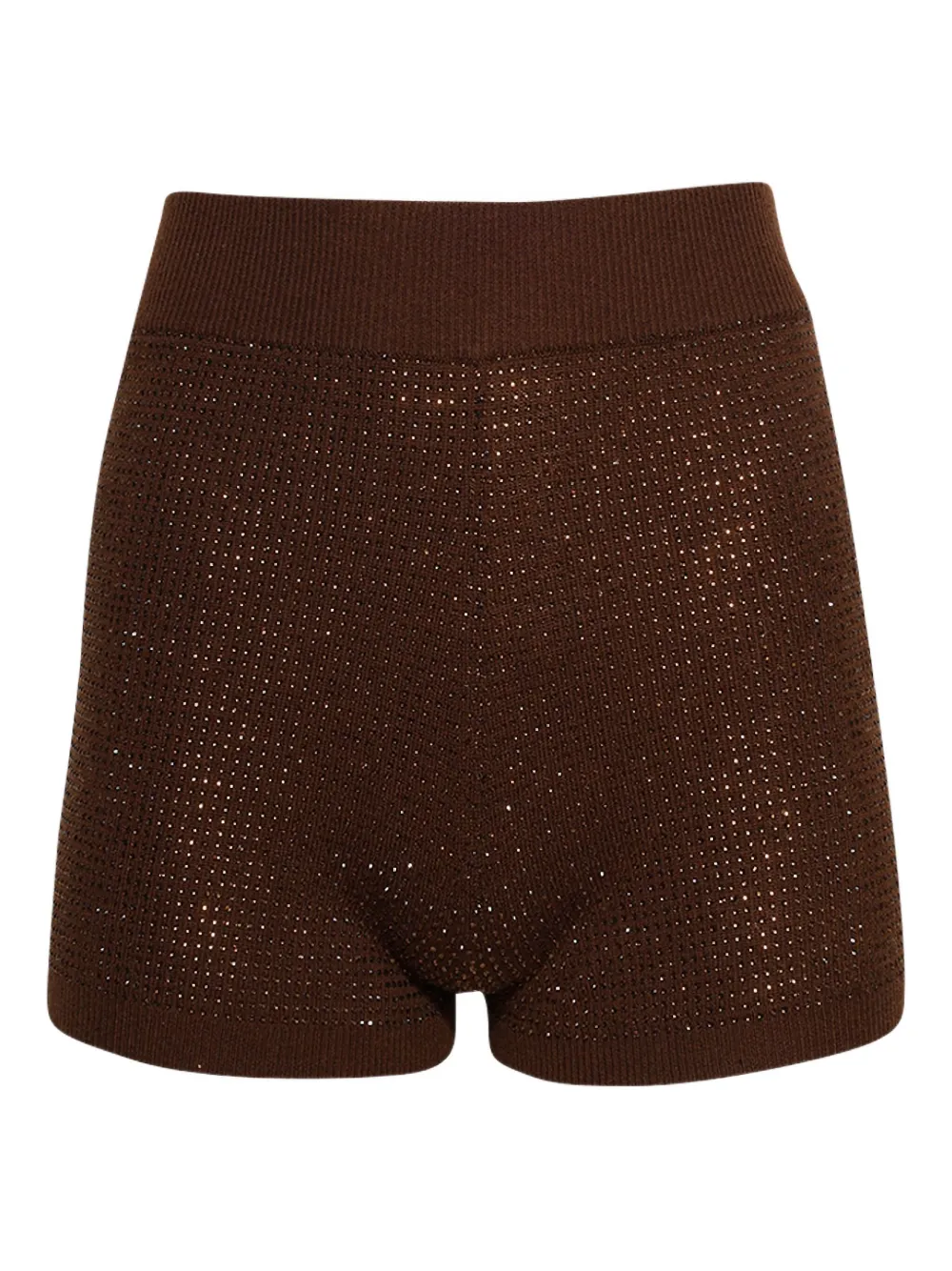 David Koma Rhinestone-embellished Shorts In Brown