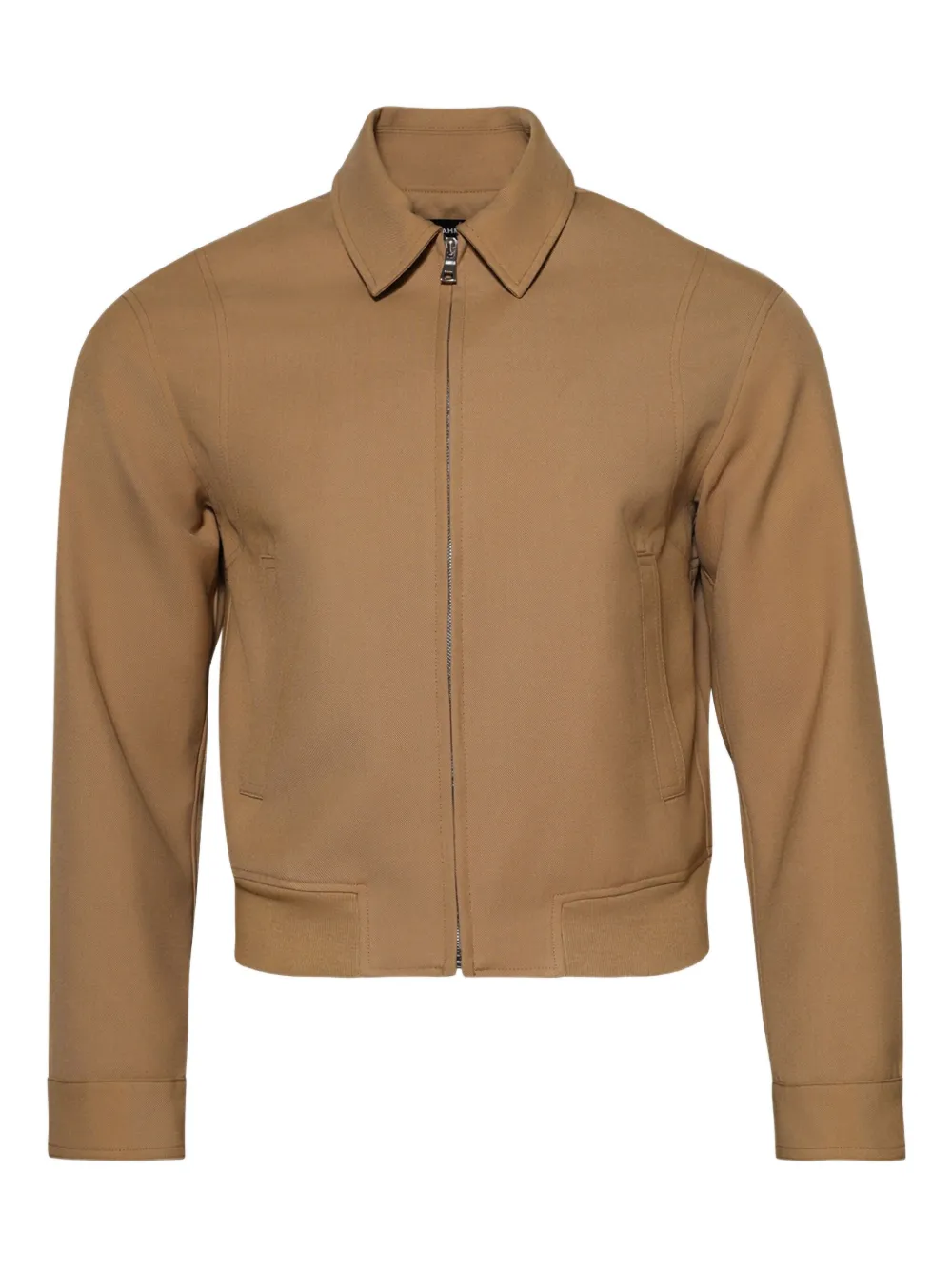 Nahmias zip-front collared jacket | Brown | Image 1