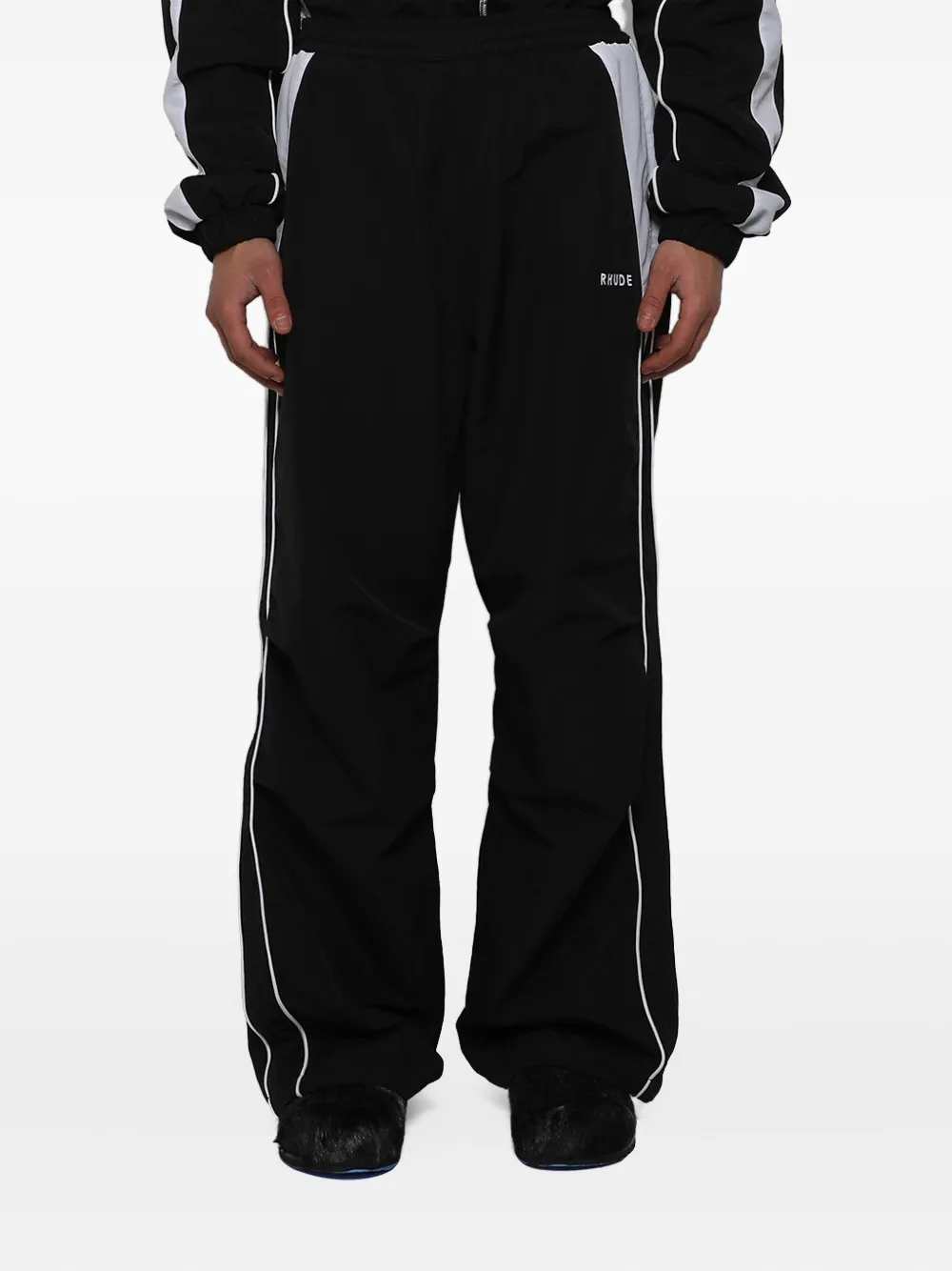 RHUDE Trainingsbroek met zijstreep Zwart