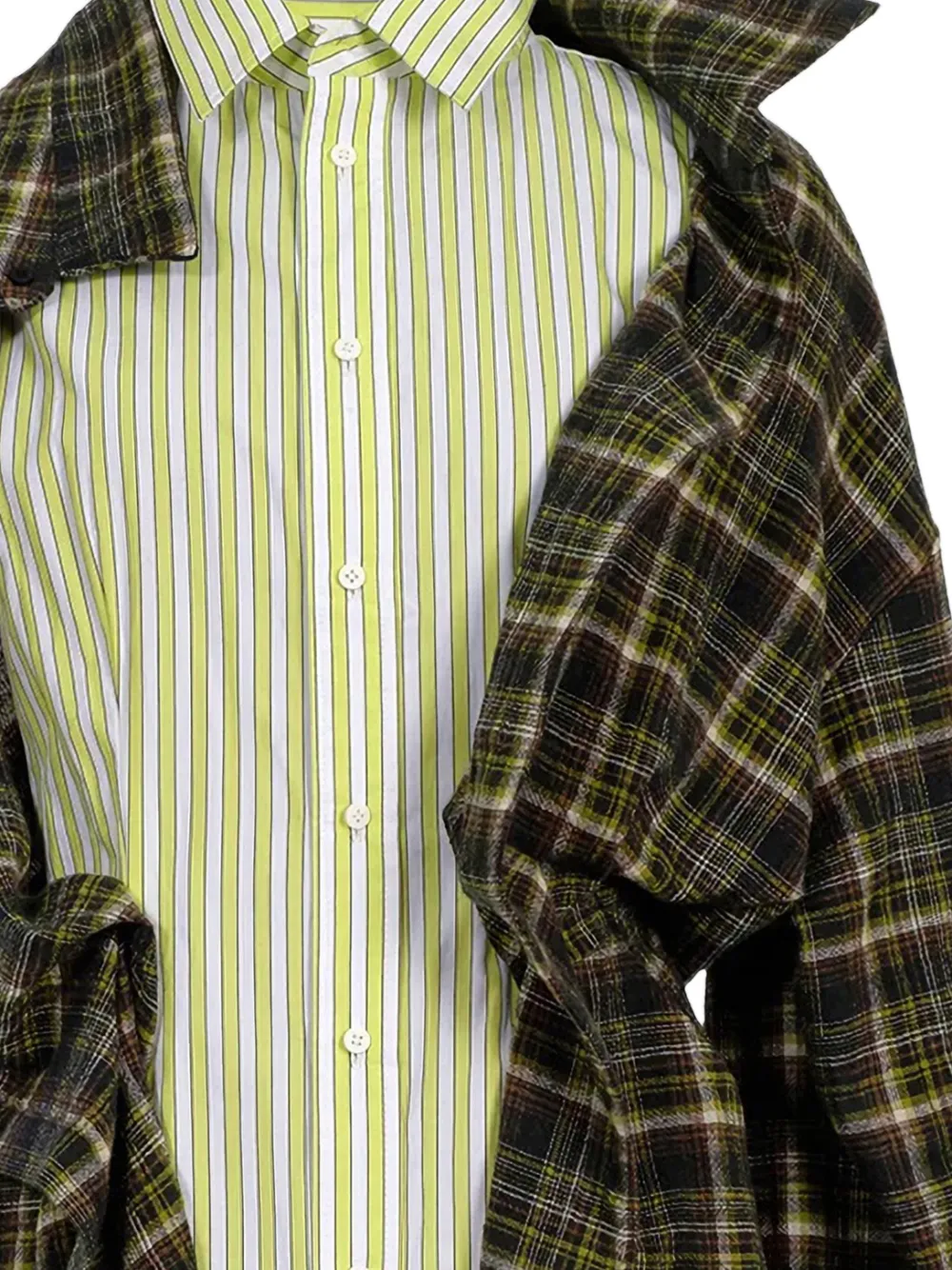 Natasha Zinko Gestreept overhemd - Groen