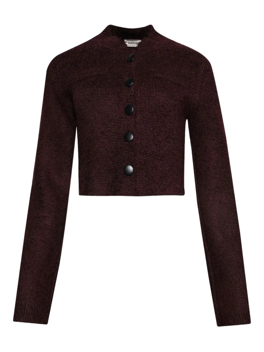 KHAITE Ello button-front long-sleeve jacket | Purple | Image 1