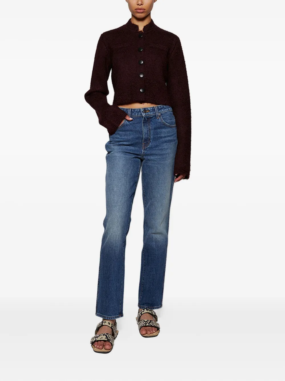 KHAITE Ello button-front long-sleeve jacket | Fitted Jackets | Image 2