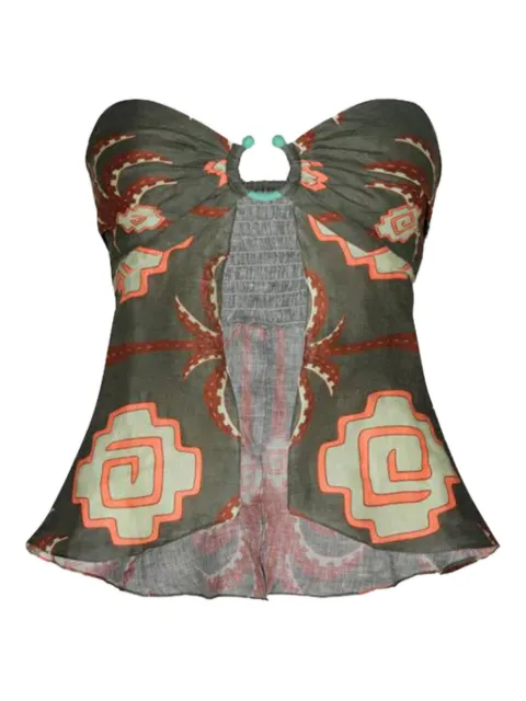 Johanna Ortiz Arkana ring-detail strapless top