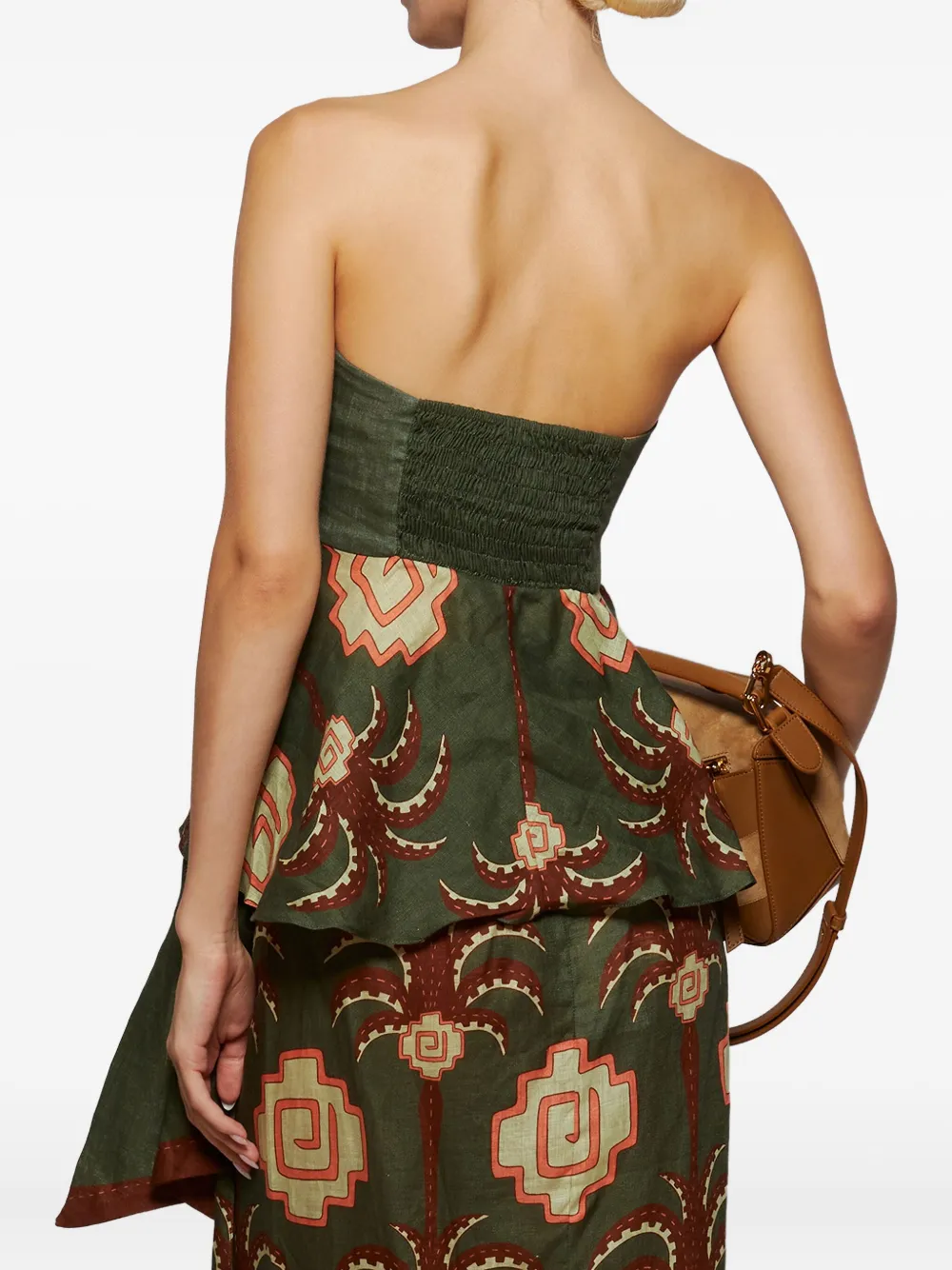 Johanna Ortiz Arkana Ring-detail Strapless Top In Multi