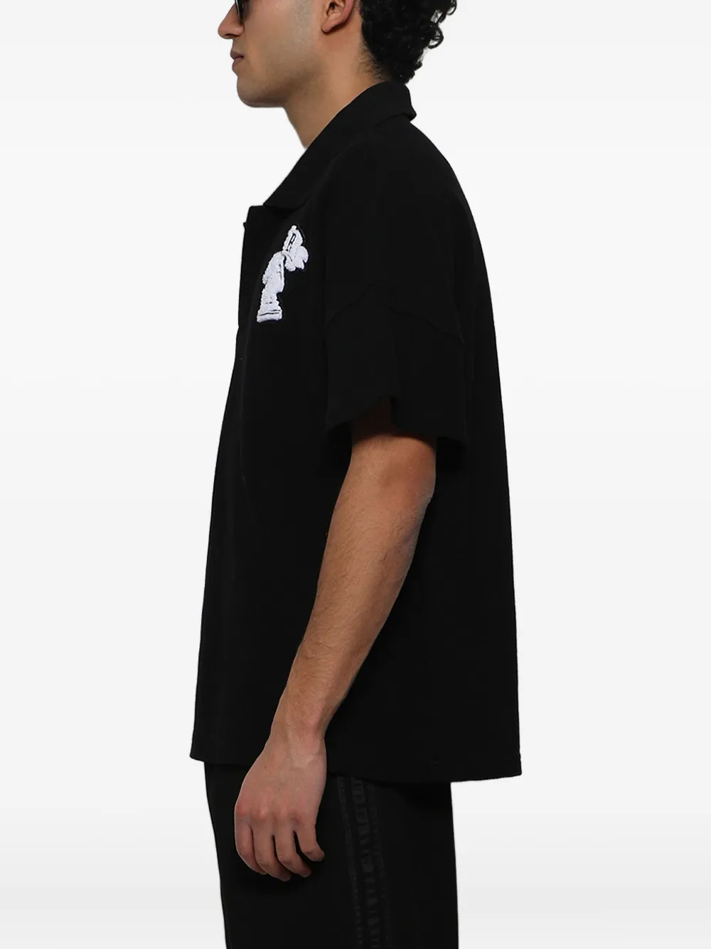RHUDE Boxy poloshirt met logo Zwart