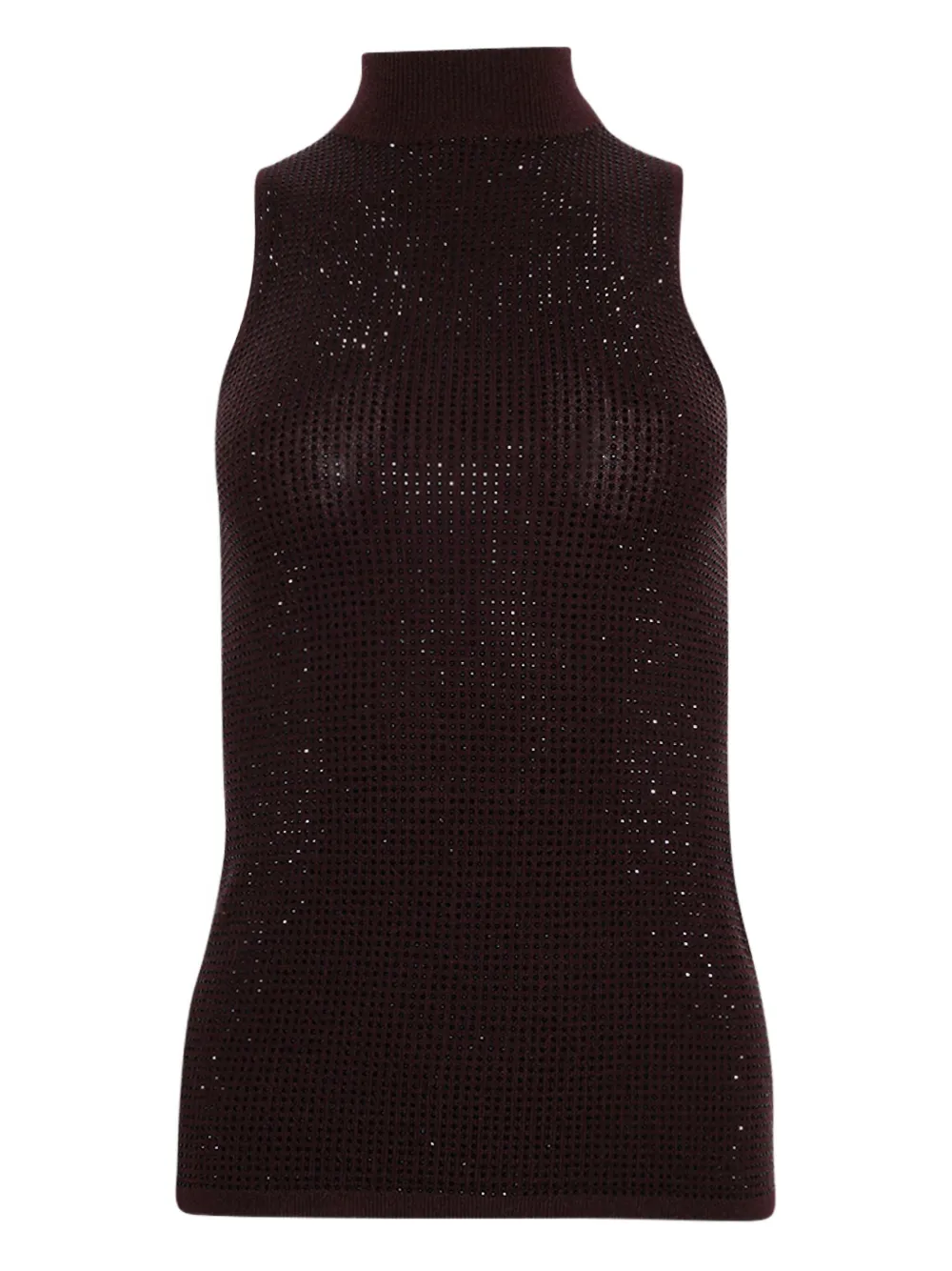 David Koma top con apliques de strass | marrón | Image 1