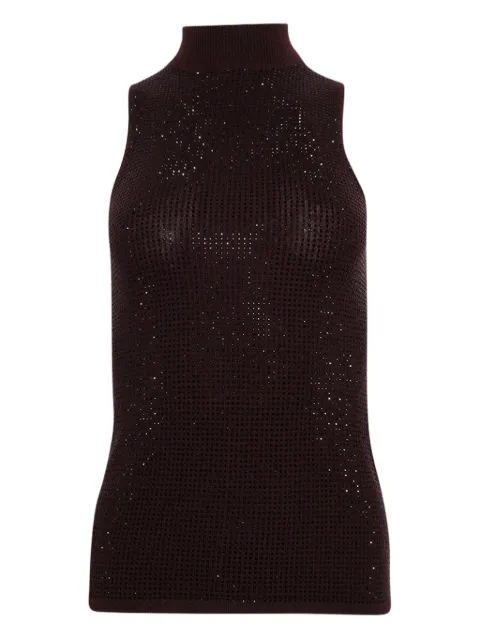 David Koma rhinestone-embellished top