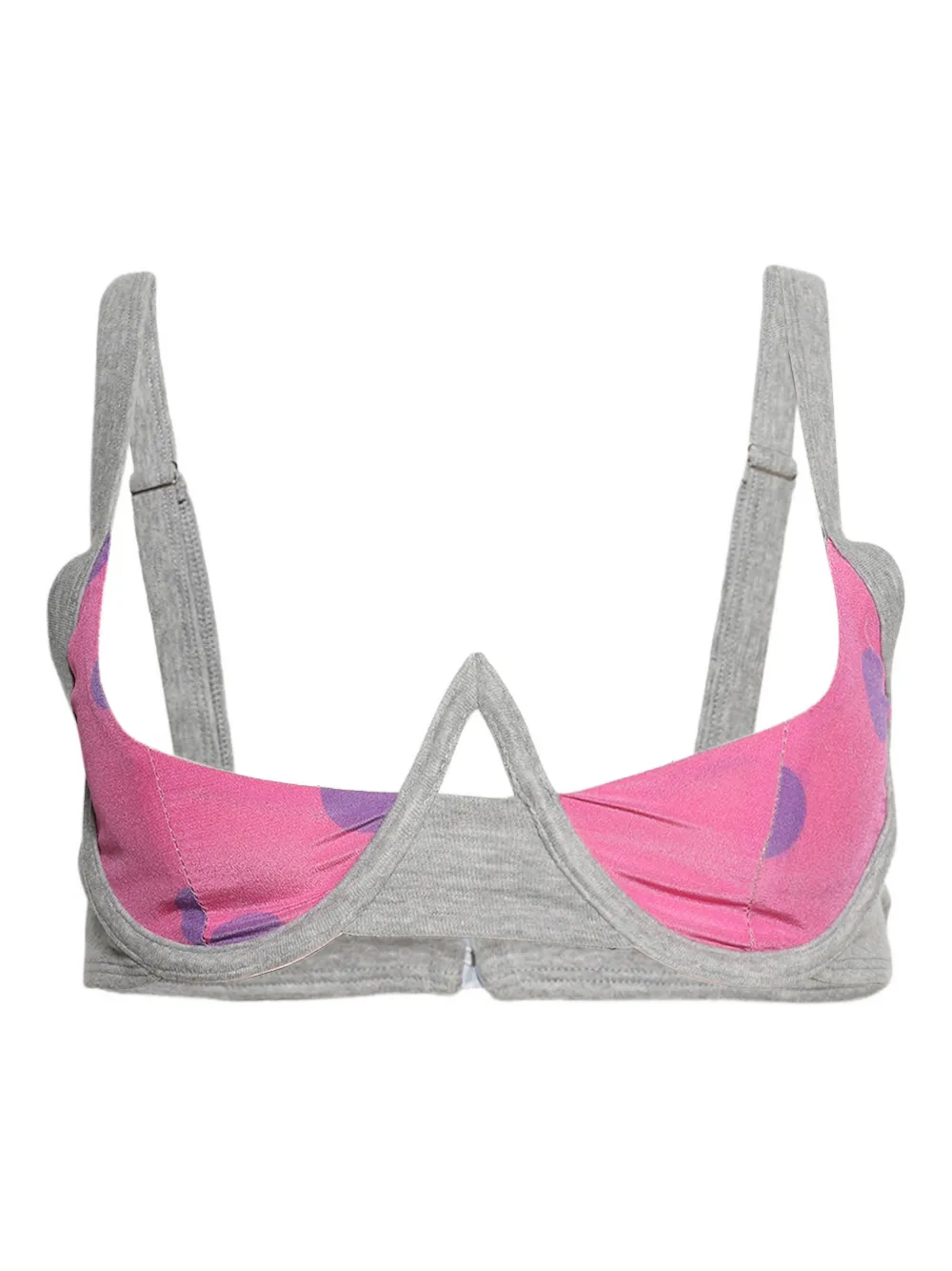 Natasha Zinko Scoop-neck Bra In Gray