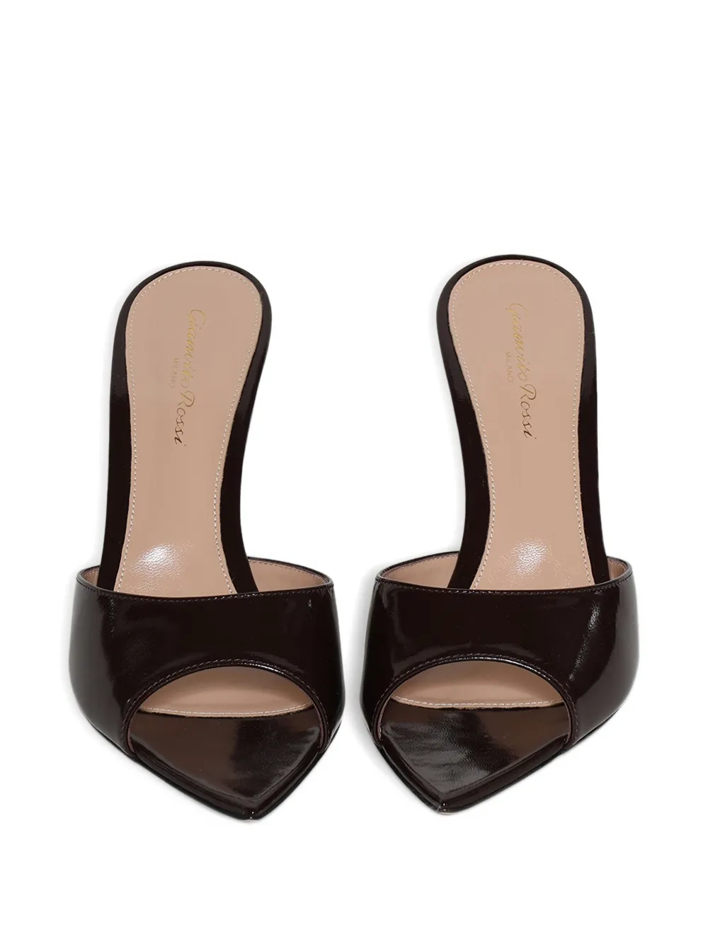 Gianvito Rossi 85mm Elle Nuit pointed-toe pumps Brown