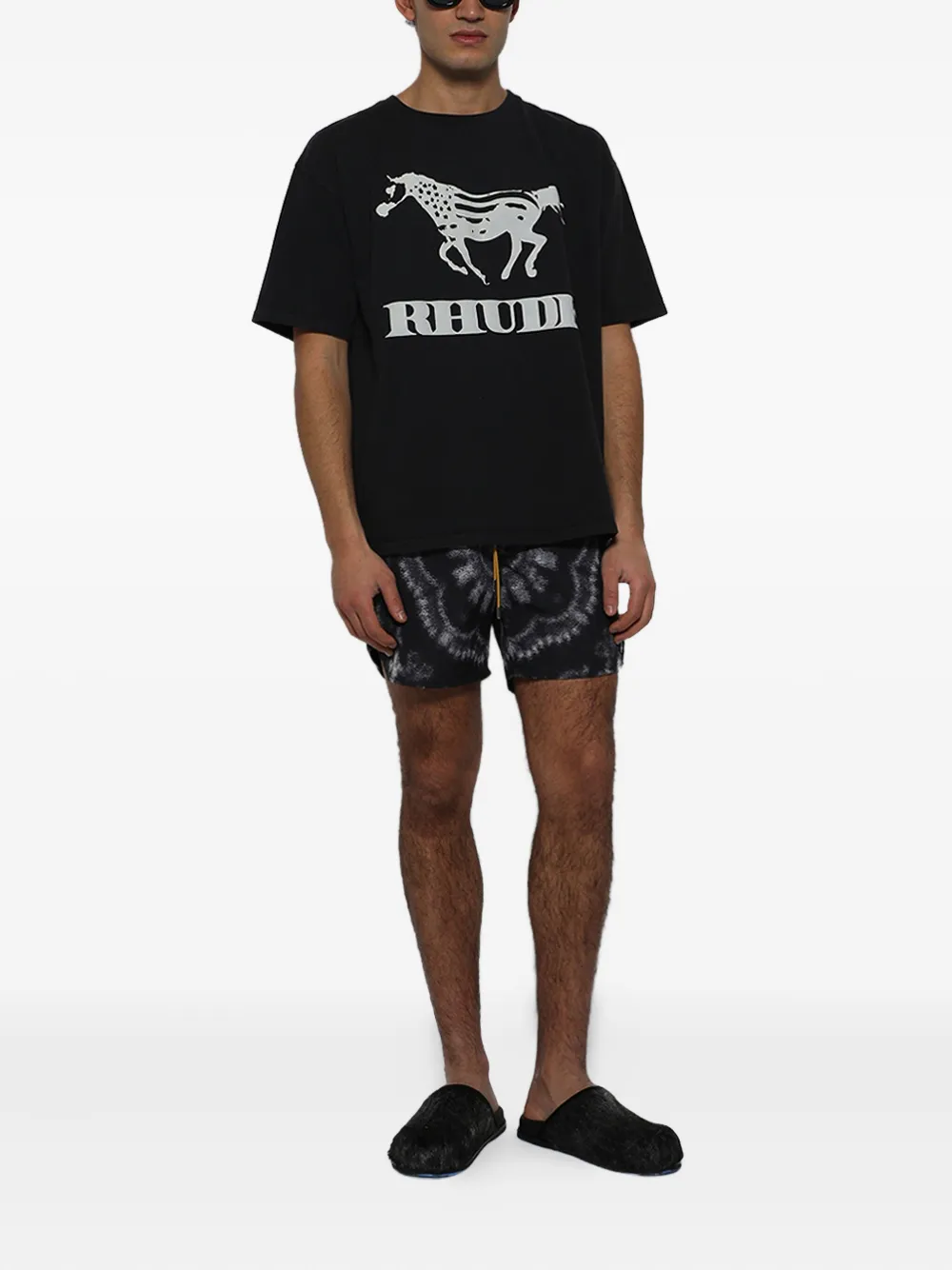 RHUDE Motion Bandana zwembroek Zwart