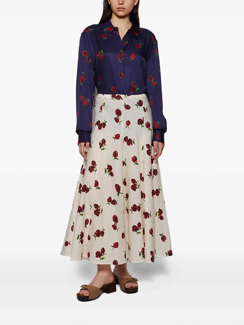KHAITE rose-print button-down shirt | Shirts | Image 2