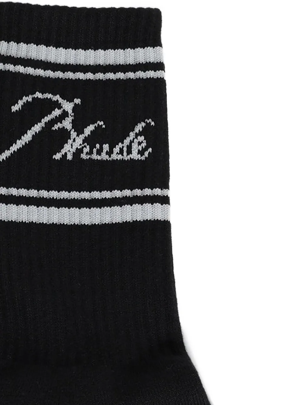 RHUDE script logo-detail striped sock | Image 2