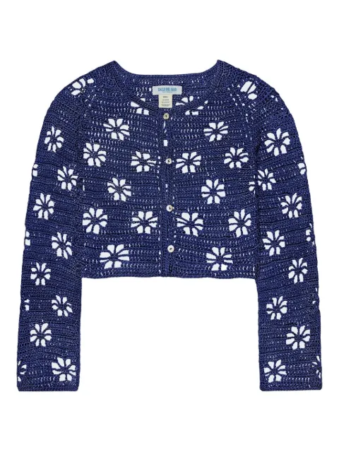 Calle Del Mar floral crochet cardigan