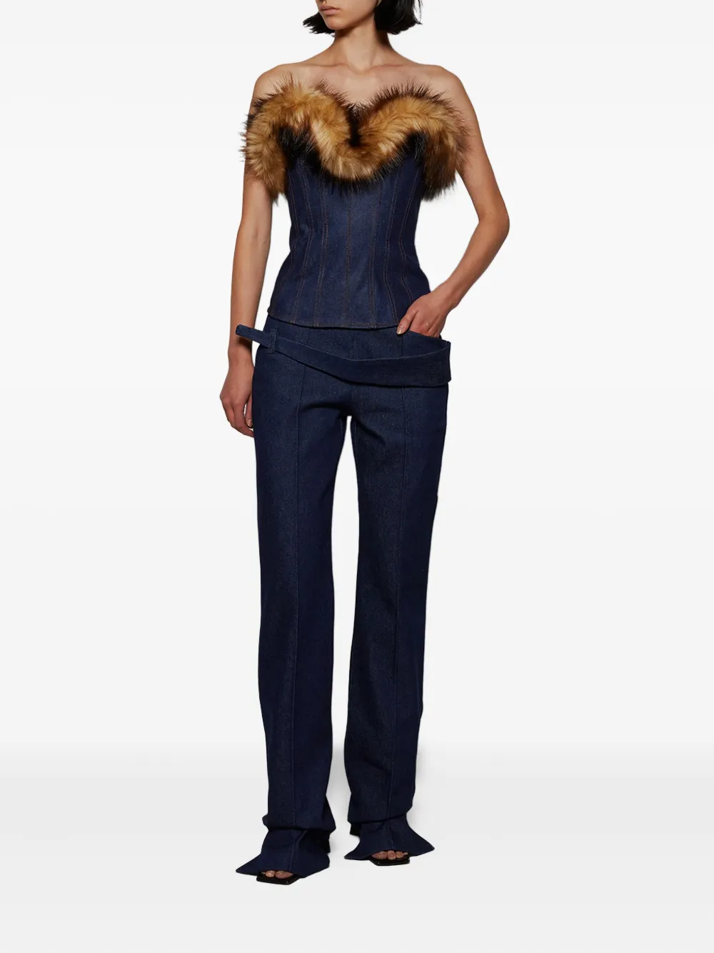 David Koma top estilo corset con ribete texturizado | Chalecos y camisetas | Image 2