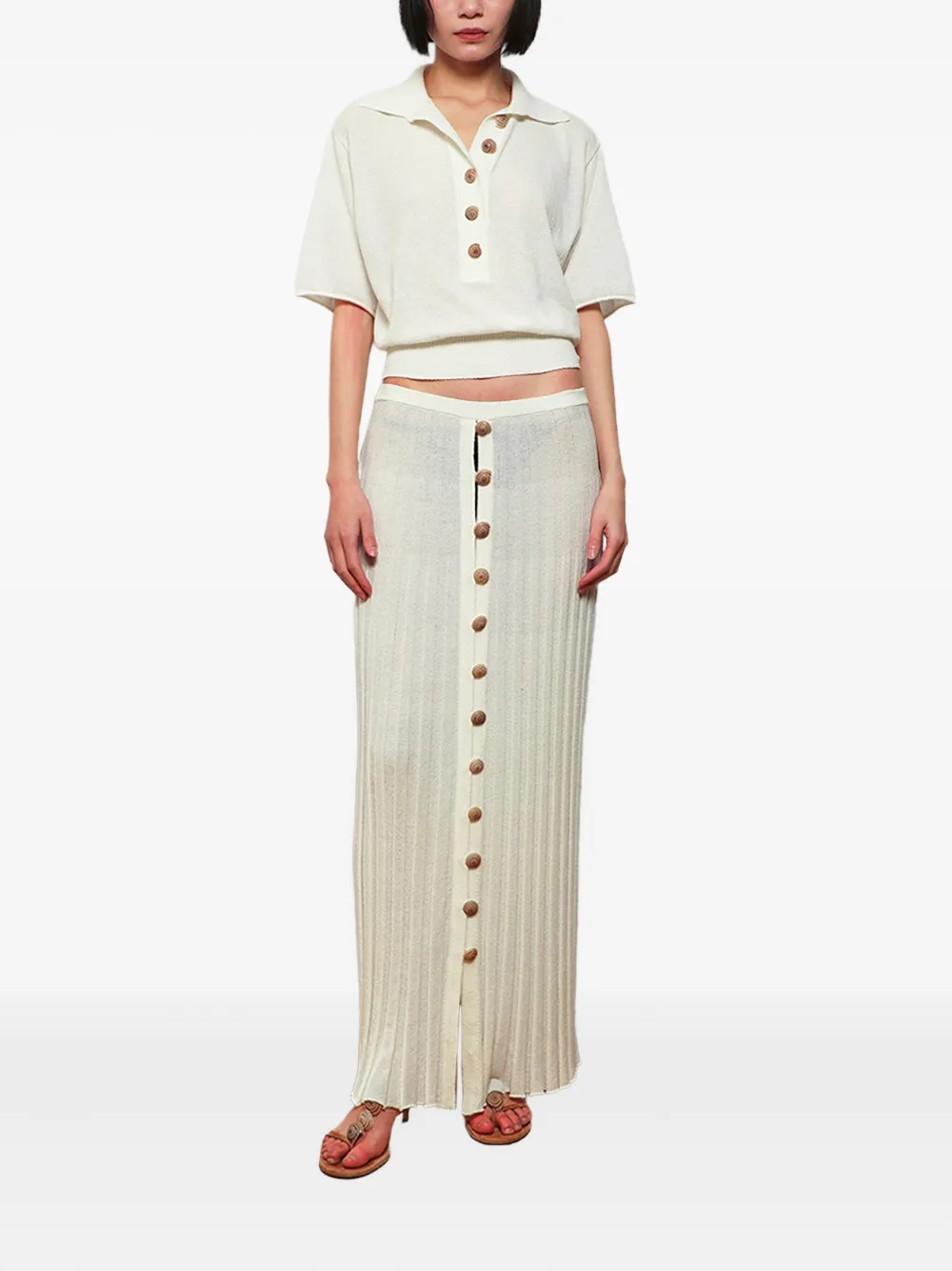 Christopher Esber pleated buttoned skirt | Pleated Skirts | Image 2
