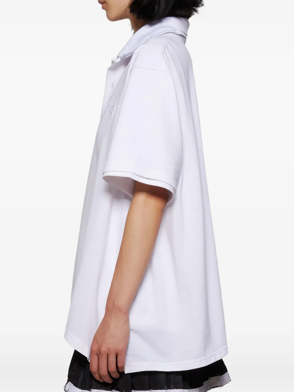 Natasha Zinko Polotop met geborduurd logo Wit