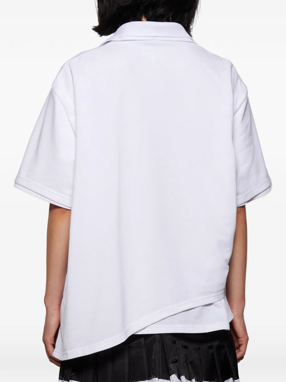 Natasha Zinko Polotop met geborduurd logo Wit