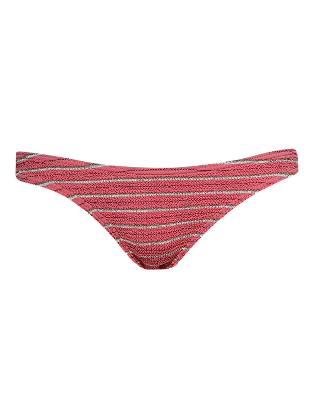 Bond-eye Sign stripe-ribbed bikini bottom | Pink | Image 1