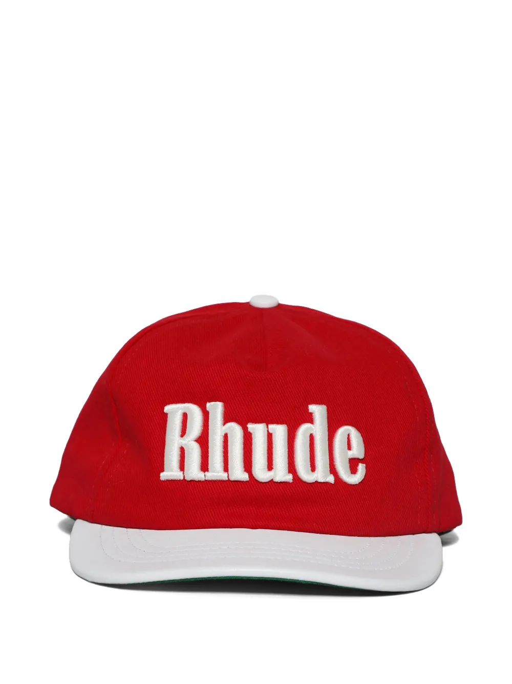 RHUDE logo-embroidered two-tone cap | Red | Image 1
