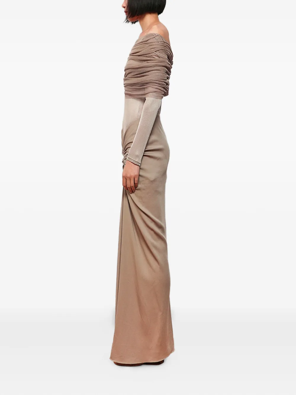 Christopher Esber Sonora off-shoulder jurk Beige