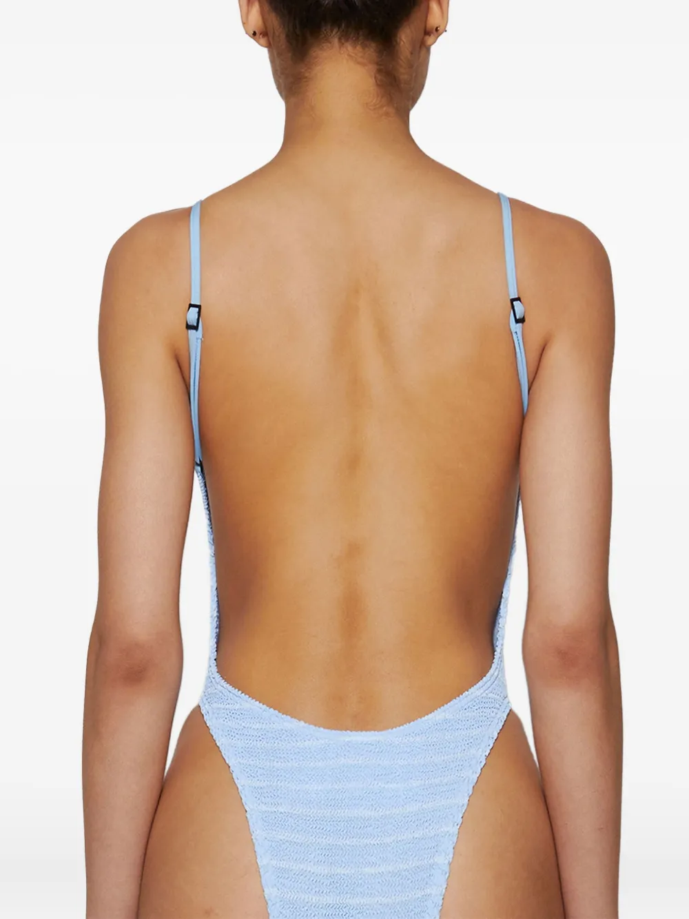 Bond-eye Badpak met textuur streep Blauw
