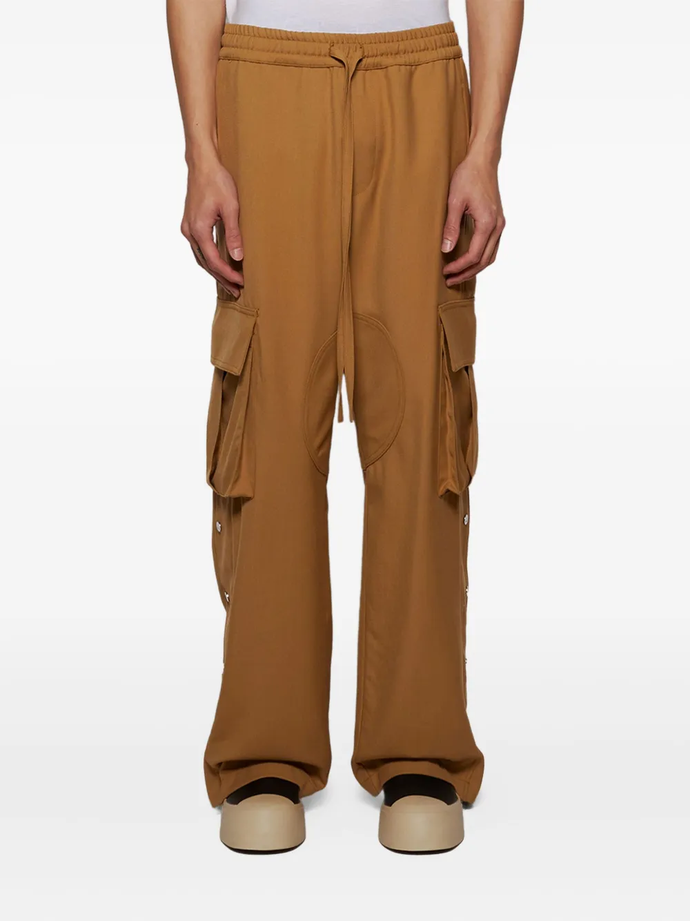 Nahmias Cargo-pocket Drawstring Trousers In Brown