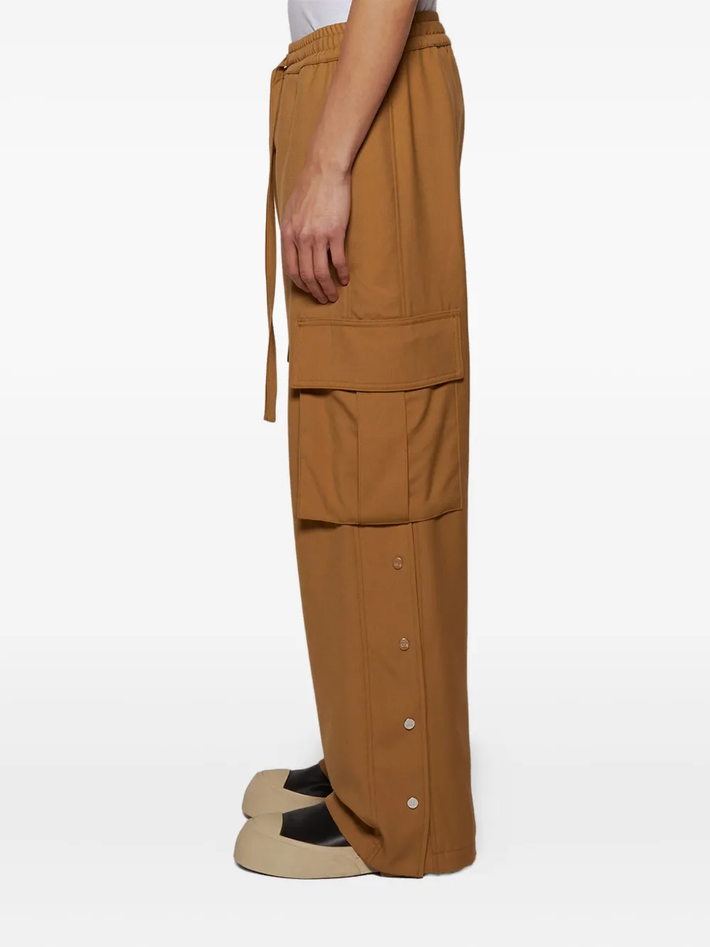 Nahmias Cargo-pocket Drawstring Trousers In Brown