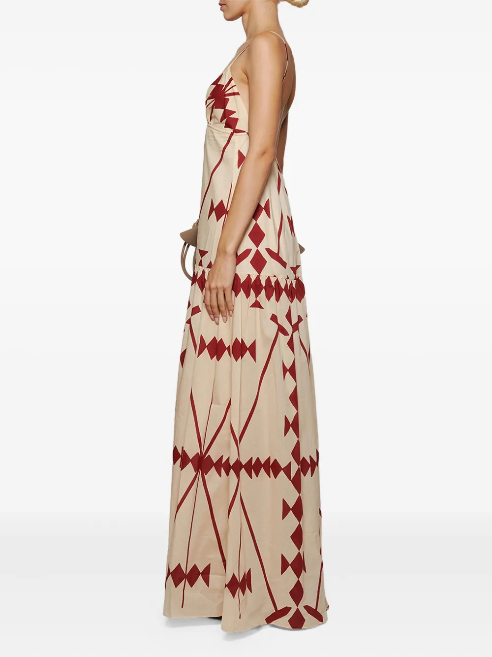 Johanna Ortiz Zea Palm Printed Cotton-poplin Maxi Dress In Multi