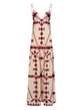 Johanna Ortiz Zea Palm geometric-print dress - Neutrals