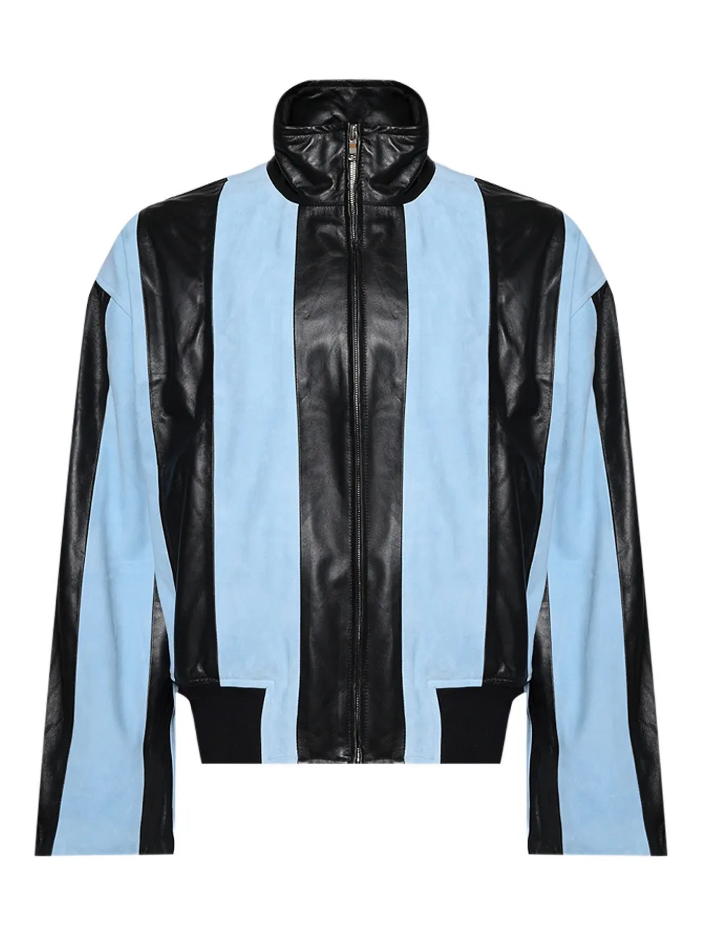 Nahmias veste en cuir à rayures | bleu | Image 1