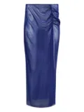 Bond-eye Claudia mesh draped maxi skirt - Blue