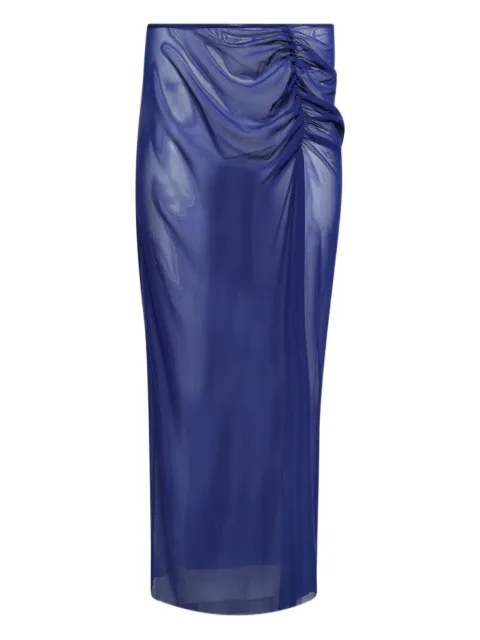 Bond-eye Claudia mesh draped maxi skirt