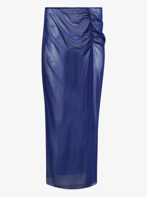 Bond-eye Claudia mesh draped maxi skirt